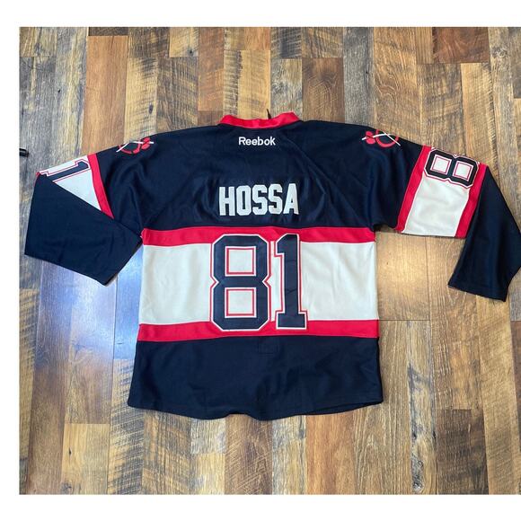 Hossa Chicago Blackhawks Jersey Winter Classic 2009 Reebok Fight Strap Sz 48 CCM